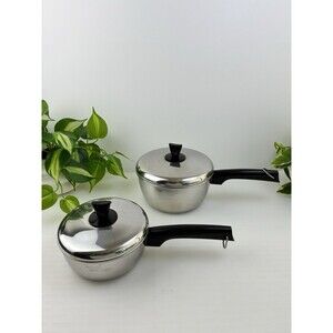 4 Pc Futura by West Bend Stainless Steel Cookware Set SaucePans Vintage